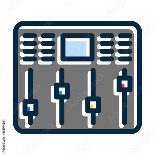 Faders  Vector Thick Line Filled Colors Icon Design Vector Thick Line Filled Colors Icon Design