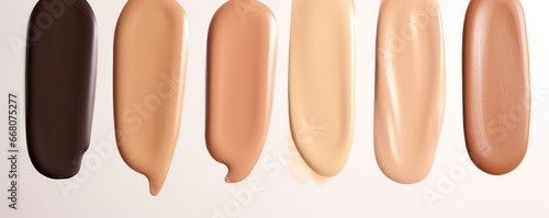 Swatches Displaying Foundation Shades In Various Skin Tones