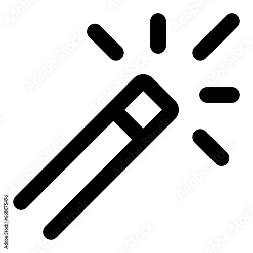 Magic wand line icon