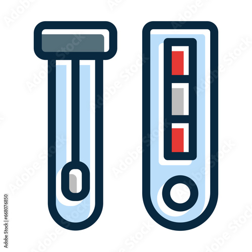  Pcr Test  Vector Thick Line Filled Colors Icon Design Vector Thick Line Filled Colors Icon Design