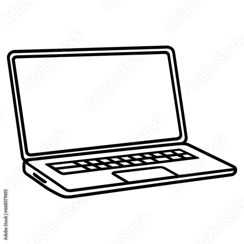 Simple Hand Drawn Illustration of Laptop. Vector SVG