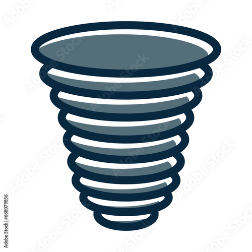 Windstorm  Vector Thick Line Filled Colors Icon Design Vector Thick Line Filled Colors Icon Design