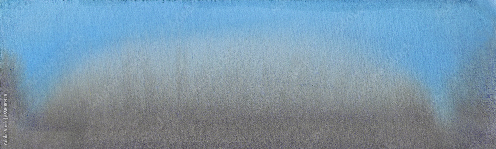 Fototapeta premium blue and black ink on wet paper banner shape