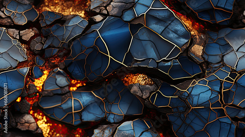 Arcing Brilliance: Colorful Layers of Abstract Crystal Geode Captured Close-Up - Generative AI
