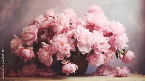 Fototapeta Naklejka Na Ścianę i Meble -  Upclose of pink peony bloom