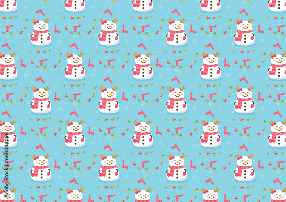 snowman seamless pattern background design snowman seamless pattern background design