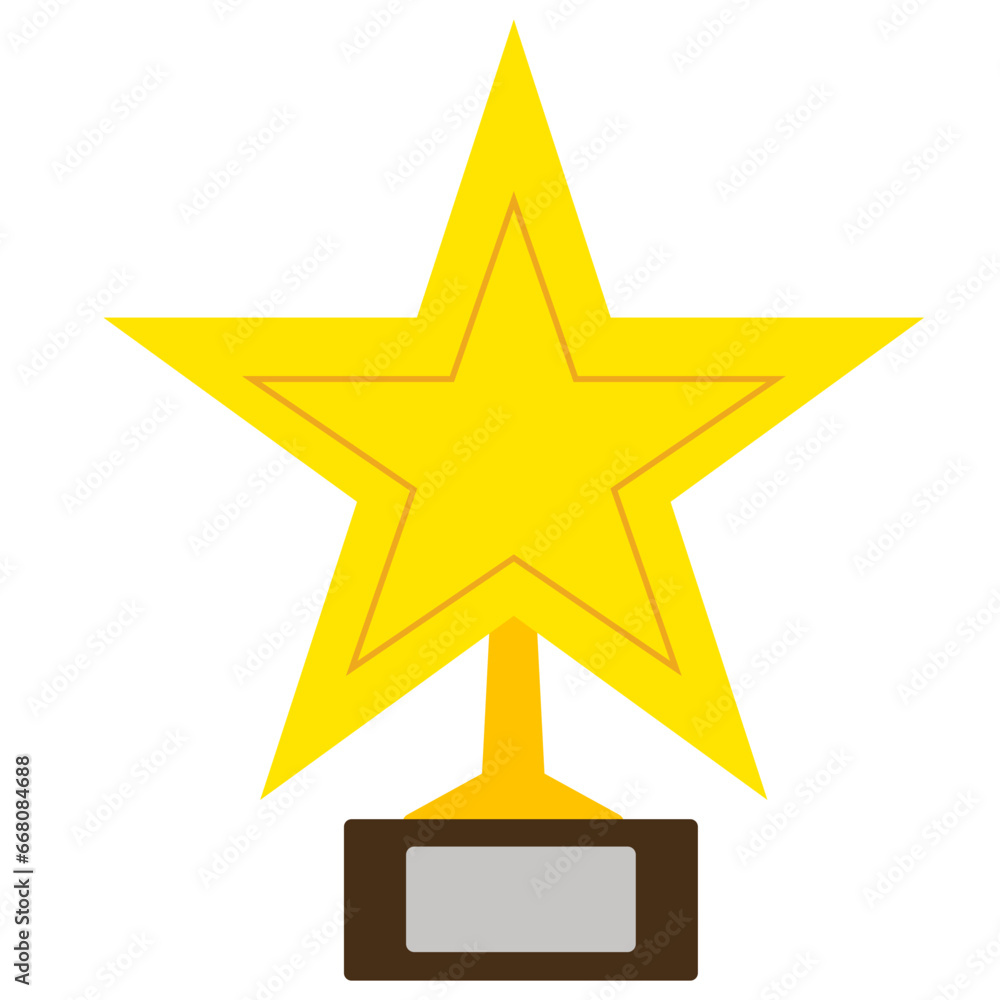 Fototapeta premium cartoon vector gold award trophy
