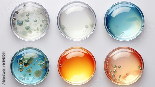 Top view of oil circles in ...