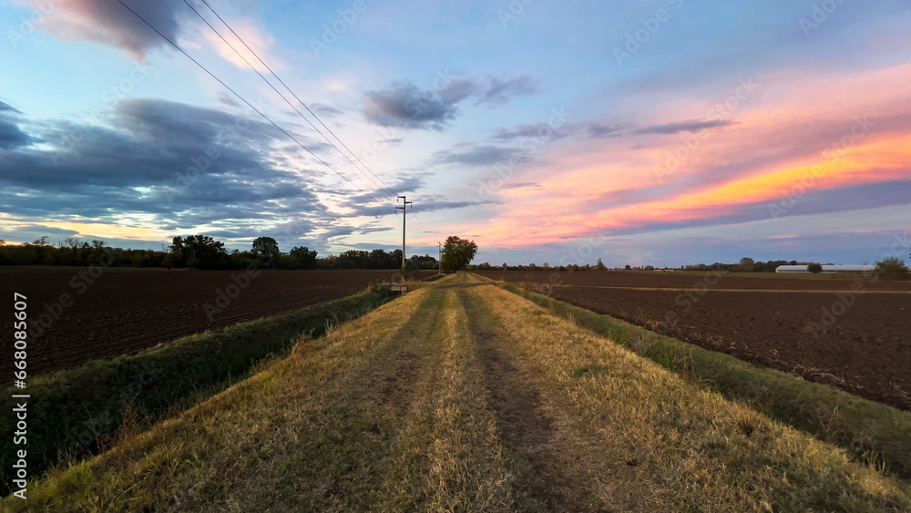 landscape in the Italian agricultural world