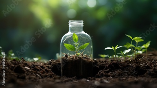 Recycle plastic bottle to g...