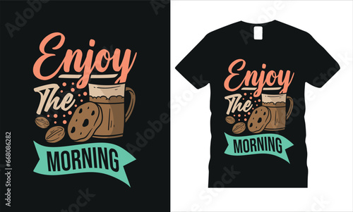 Vector coffee time trendy t-shirt design