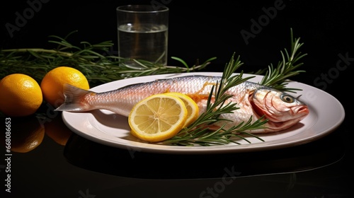 Red fish fillet served with...