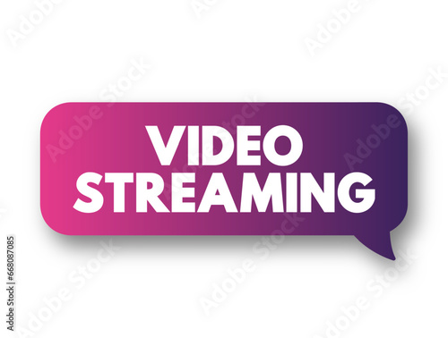 Video Streaming is a method of viewing video content without actually downloading the media files, text concept background