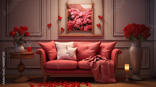 Valentine s themed living r...