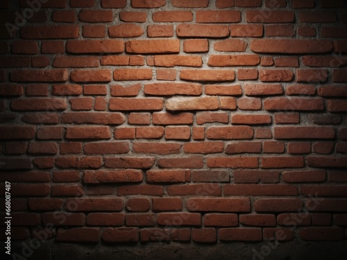 spotlight on empty brick wall Gererative ai