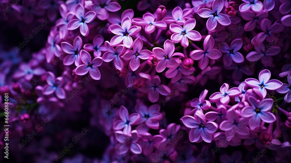 Beautiful lilac flowers dark purple lilac varieties image Ai generated art