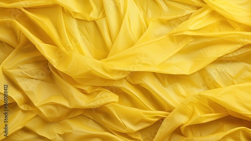 Yellow crumpled gift paper ...