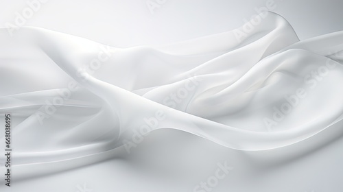 White translucent fabric with a smooth elegant texture appearing to float