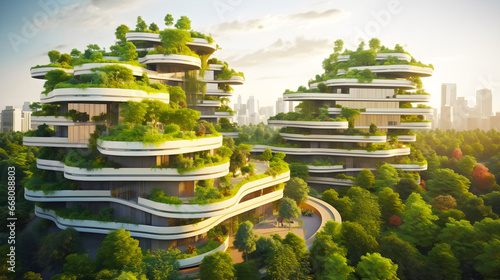 Sustainable futuristic green city