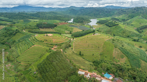 Rice terraces on the mountain, Ban Nam Chuang, Thailand