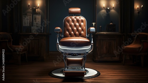 Vintage barber chair in a s...