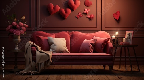 Valentine s themed living r...