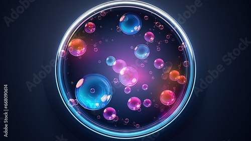 Top view of oil circles in ...