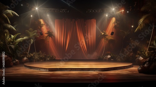 Stage with complimentary li...