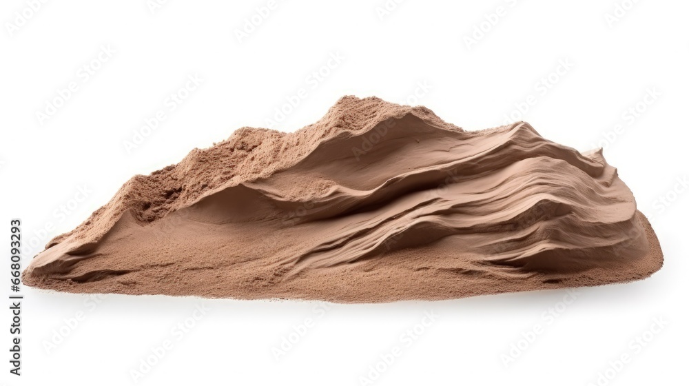 Wet clay piece for sculpting on white background Wet clay piece for sculpting on white background