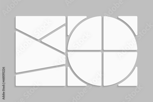 Template collage of eight frames, images, photo