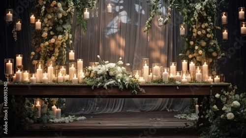 Wedding table adorned with ...