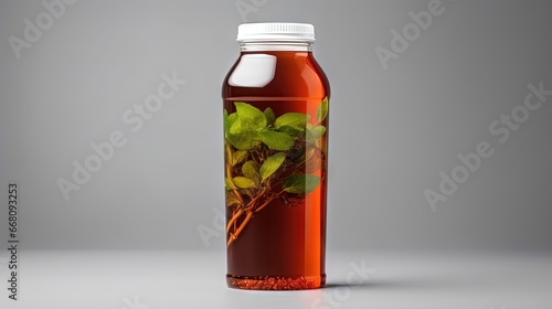 Tea in plastic bottle isola...