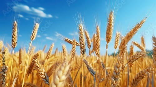 Wheat field symbolizes Ukraine representing the independence and grain export