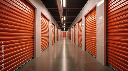 Self storage facility storage units