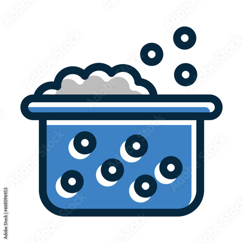Jacuzzi Vector Thick Line Filled Colors Icon Design Vector Thick Line Filled Colors Icon Design