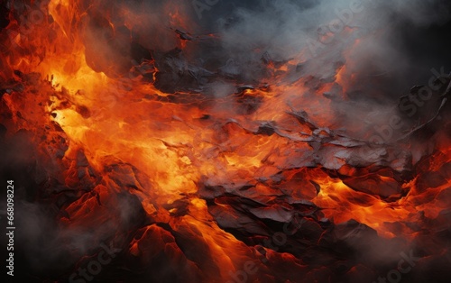 The burning lava