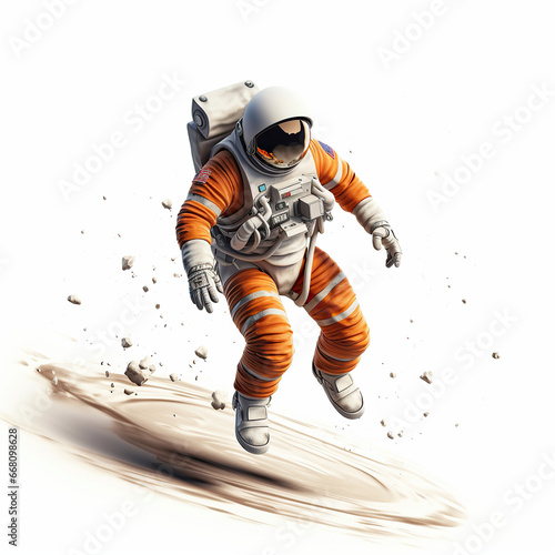 Ultrarealistic Spaceman On White Background