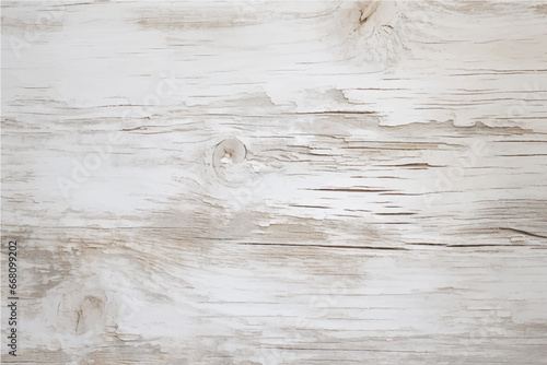 texture of old, damaged, cracked wood bleached with white paint with knots in a boho style