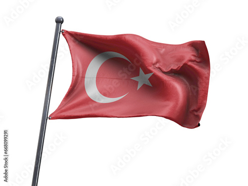 turk bayragi vector. turkish flag vector. photo