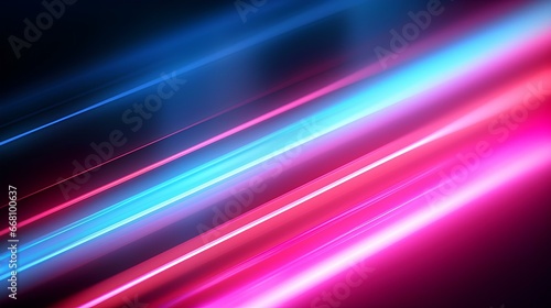 abstract neon background. glowing pink blue vertical lines. digital wallpaper. generative AI