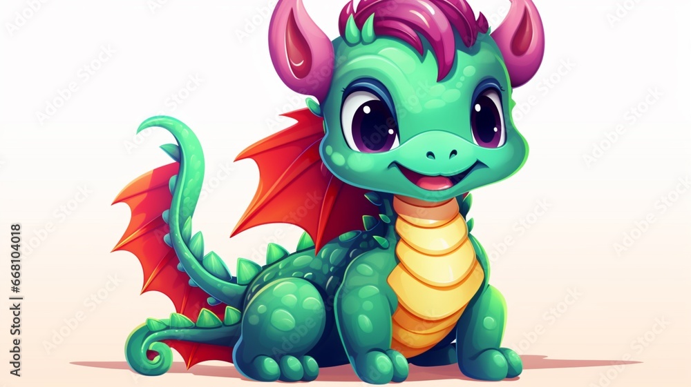 Bw line art kawaii style fluffy animal dragon cute picture Ai generated art Bw line art kawaii style fluffy animal dragon cute picture Ai generated art