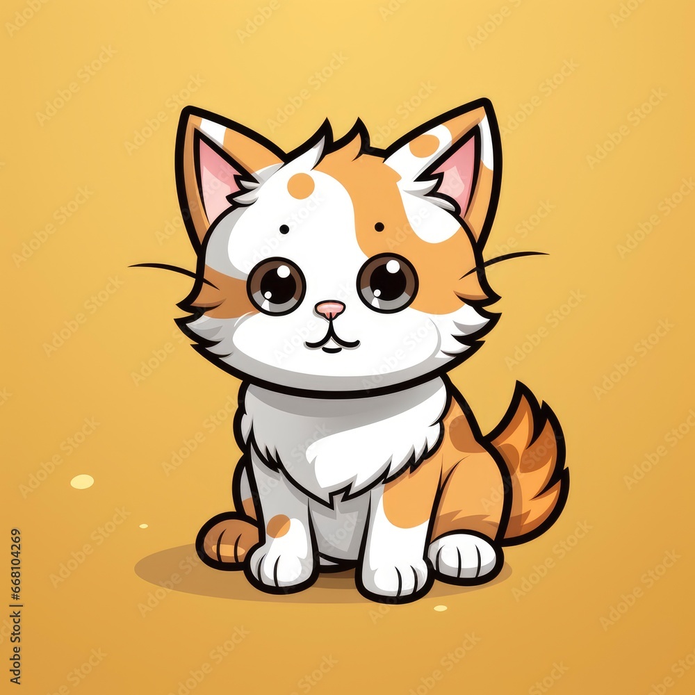 Cat Playing SandalIcon,Cartoon Illustration, For Printing Cat Playing SandalIcon,Cartoon Illustration, For Printing