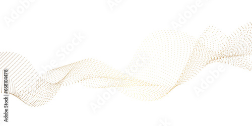 Abstract colorful flowing dots wave curved lines, frequency sound, technology curve dots lines. Digital future technology concept, technology, science, banner, template, wallpaper, business, games.