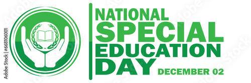 National Special Education Day Vector illustration. December 02. Holiday concept. Template for background, banner, card, poster with text inscription.  © DEEP