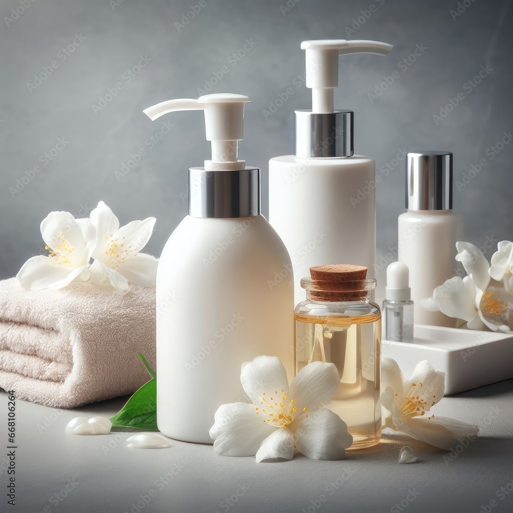 spa still life cosmetic cream and flower cosmetic background spa still life cosmetic cream and flower cosmetic background