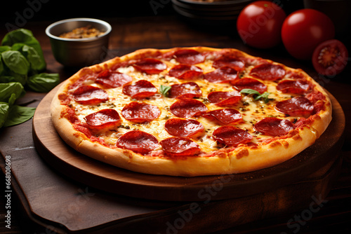 Classic Italian Traditional Pepperoni Pizza