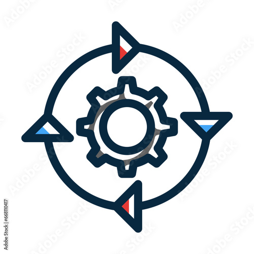 Recovery Vector Thick Line Filled Colors Icon Design Vector Thick Line Filled Colors Icon Design