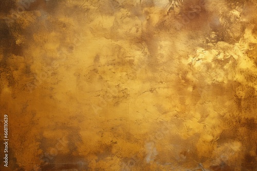 Golden paint on concrete textured background