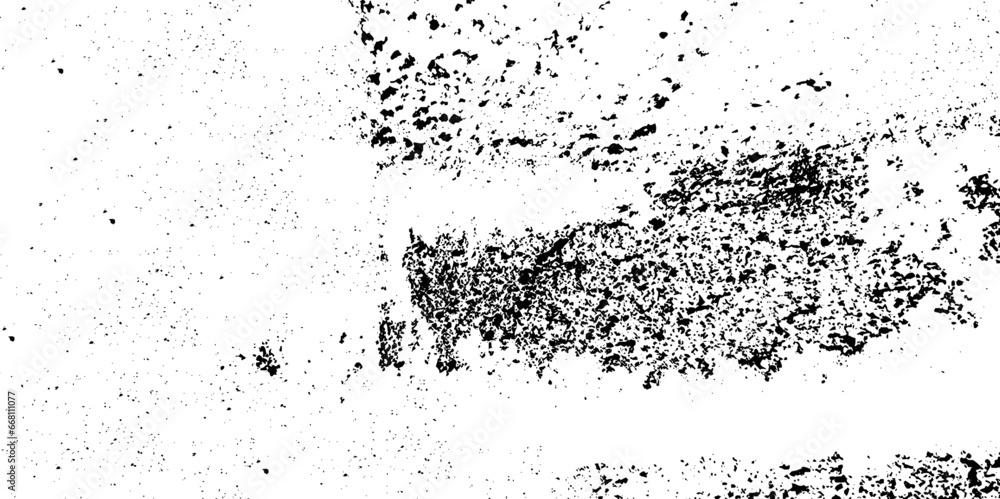 Fototapeta premium Dust overlay distress grungy effect paint. Black and white grunge seamless texture. Dust and scratches grain texture on white and black background. 