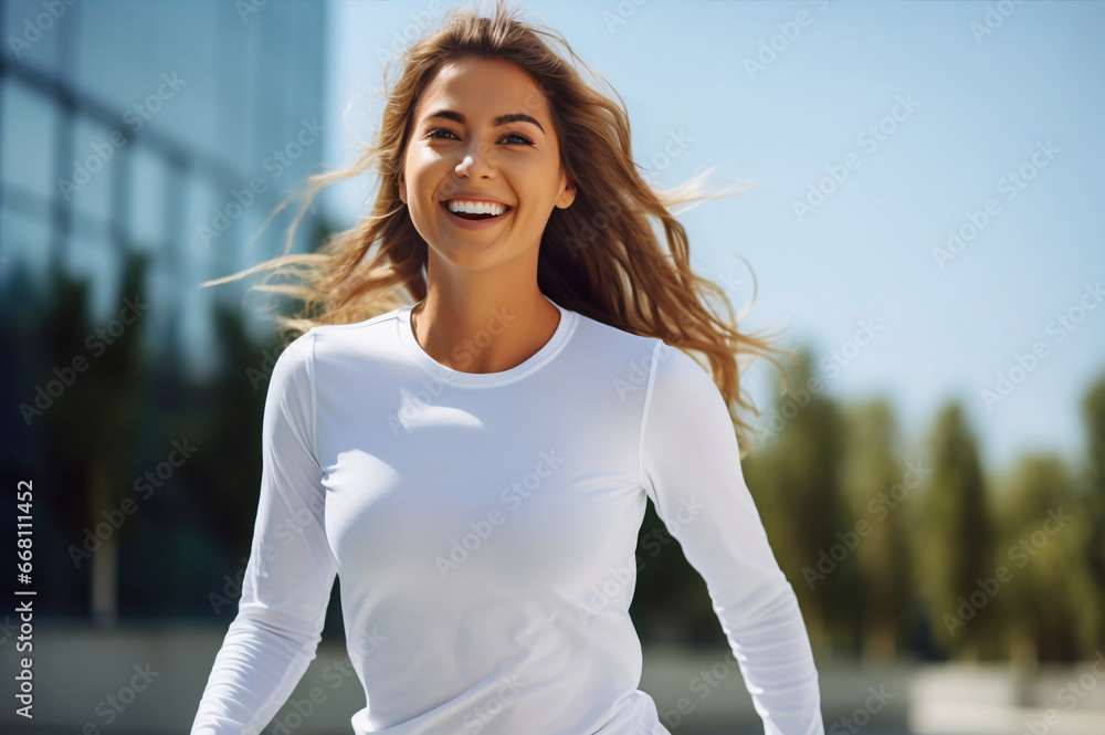Skyward Smiles: Workout Joy Against the Blue, Generative AI Skyward Smiles: Workout Joy Against the Blue, Generative AI